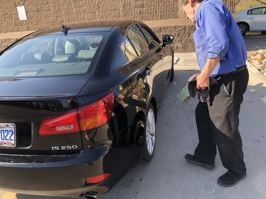 "Tim" rudely questioned that I actually paid for the tire dressing included in the Premium car wash