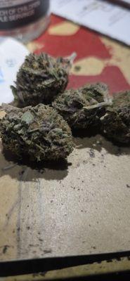 Dry and smells like grass