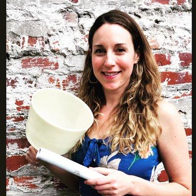 Crystal Tones singing bowl in White Gold. All available for purchase, contact me for a crystal singing bowl consultation!