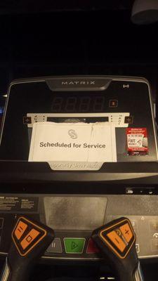 1 out of 5 ellipticals that were either broken, unsafe to use or out of service.