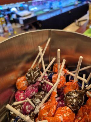 Lollipops and a bar