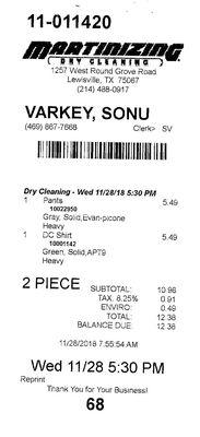 Martinizing Dry Cleaning