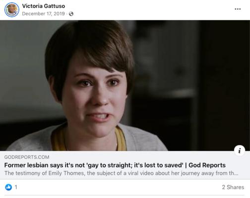 Victoria Gattuso shares a testimony from a former lesbian woman who says she was saved by God.