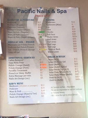 Price List at 08/19/23