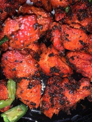 Chicken 65 had nothing else in it and scrapes of burnt all over it. It tasted awful and I wanted this dish soooooo badly. I'm so disappointe