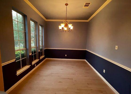 Two tone Dining room repaint!