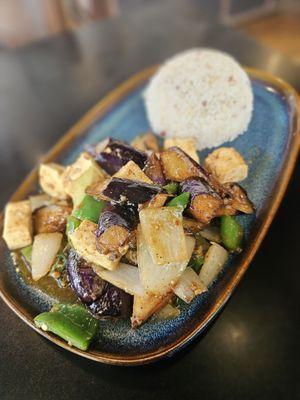 Tofu with eggplant