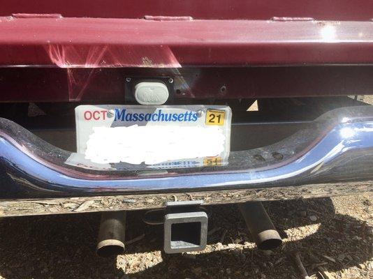 Bumper & hitch properly aligned. Owner very happy.