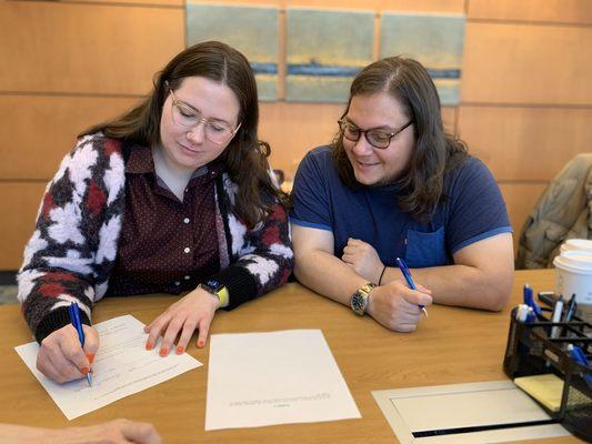 So thrilled for Hannah and Epi! #SettlementDay. #Firsttimehomebuyers