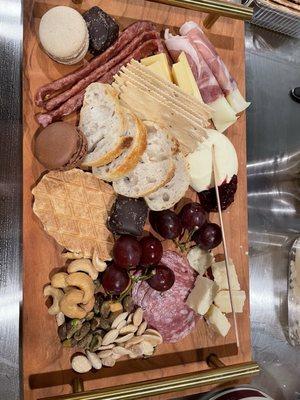 Charcuterie board! The soft cheese was my favorite, but I loved all of it!