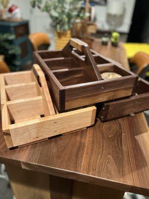 Whiskey bourbon caddies.