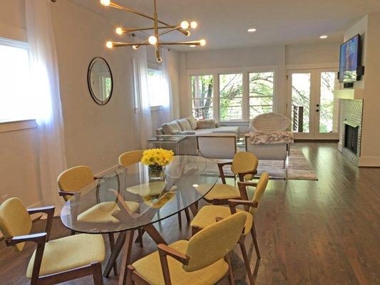 Large Comfortable Living Spaces, large HD TVs and Private Rooms.