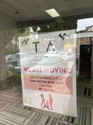 Tracy Anderson in Brentwood has closed down. You'll have to drive to Studio City now.