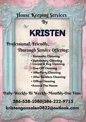 HouseKeeping Service by Kristen