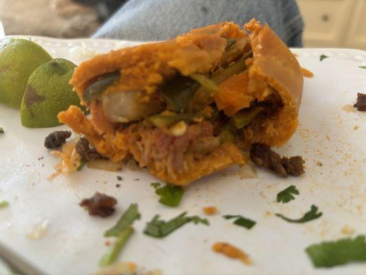 Really complex tamale.