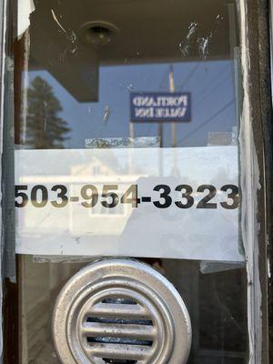 The phone number that no one answered.