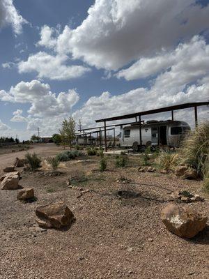 Camp spot at Marfa Yacht Club