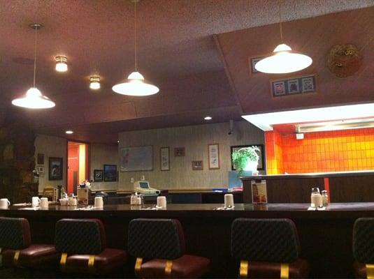 Pic of bar from booth.