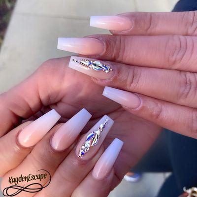 I took this photo and my nails were the exact duplicate except for the jewelry; I did not want the jewelry