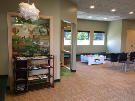 Great, open waiting room space for kids