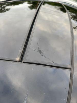 This is the "new" piece of glass they replaced my sunroof with
