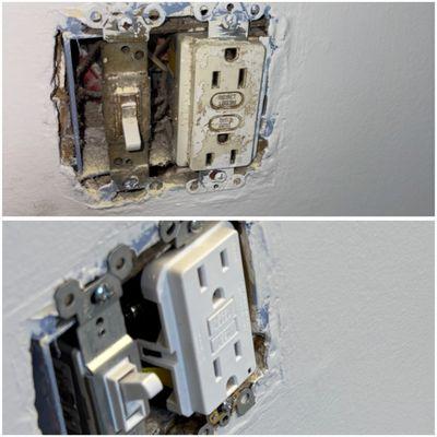 Changing those outdated outlets and switches can give your home a make over