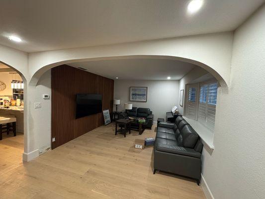 Building an arch ceiling in living room