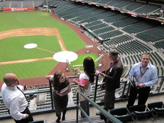 FLI Phoenix team checking out the seats at Chase Field