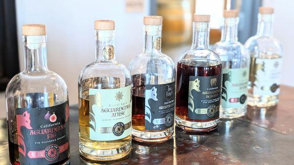 A wide variety of brandy-based spirits to taste here.