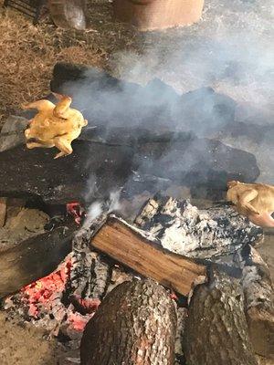 Indians smoking birds