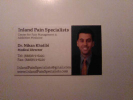 Dr. Khatibi business card