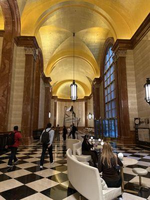 More seating in the lobby next-door