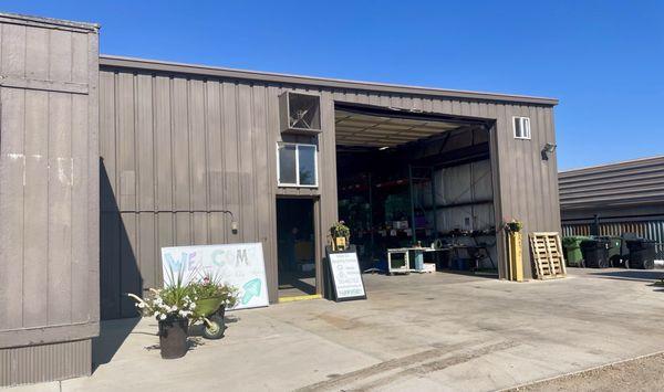 The entrance to Green Girl recycling.