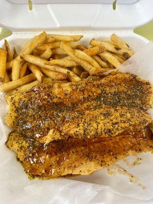 Hot Honey Lemon Pepper Catfish