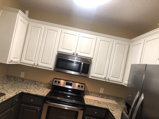 New paint on existing cabinets!