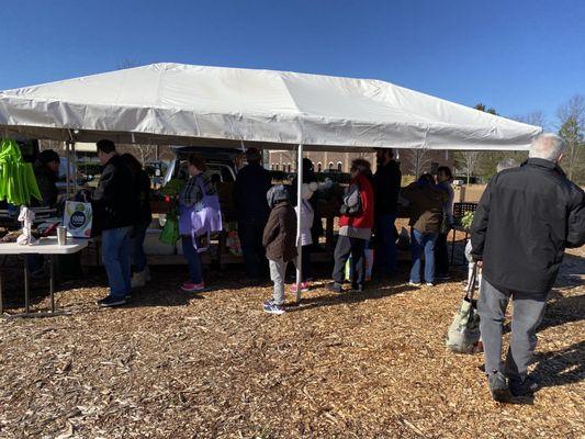 A busy, winter Saturday