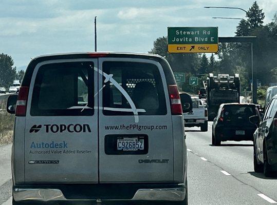 Unsafe driver on Hwy 167 today at 1:30