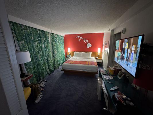 My new room. Double balcony, but still small.