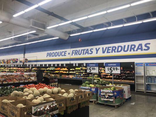 Fruits & vegetables now further inside