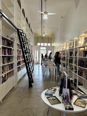The inside of the bookstore.
