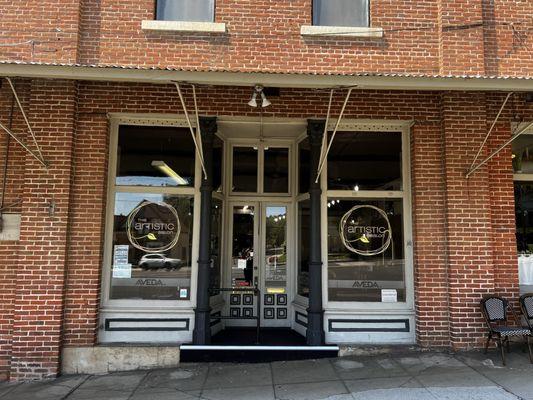 The outside of our beautiful, oldest running salon in Auburn California.