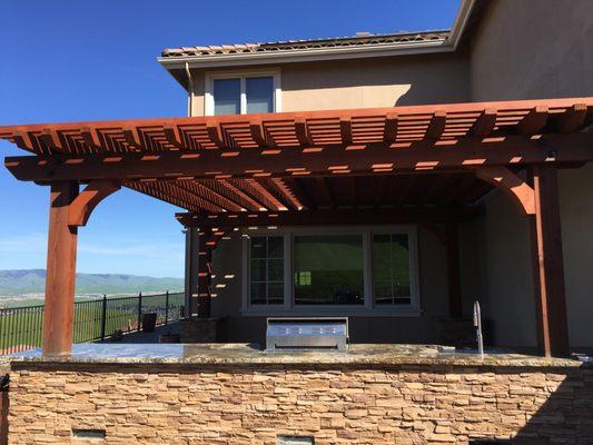 Pergola and BBQ island