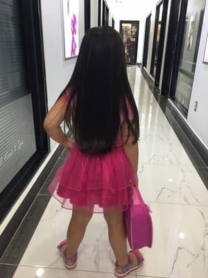 My little girls long hair after a trim! Healthy and just beautiful