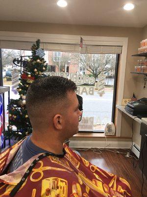 Straight razor skin fade