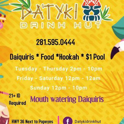 Join us! for our mouth watering Daiquiri