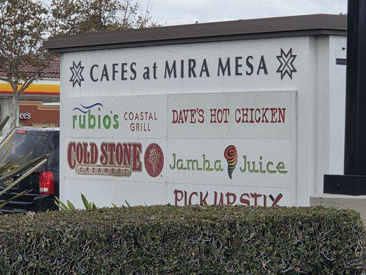 Exterior -- Sign on Mira Mesa Blvd