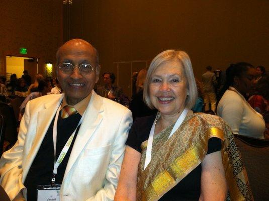 Cynthia Copple with Vasant Lad at Seattle NAMA Conference