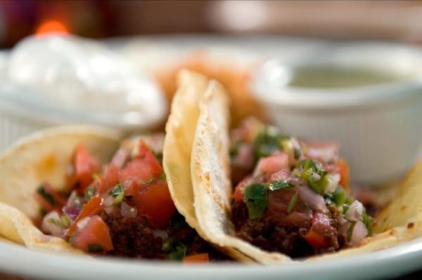 Our basic package offers asada (beef), al pastor (pork) and pollo (chicken) tacos.