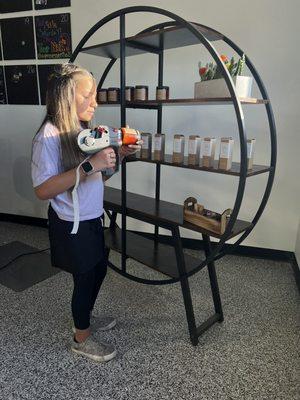 Small but fierce, my daughters work in our store, we believe in teaching them good work ethic young.