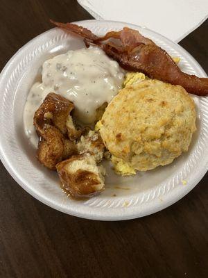 Monthly breakfast ( not including fresh made waffles, coffee, and juice)!!